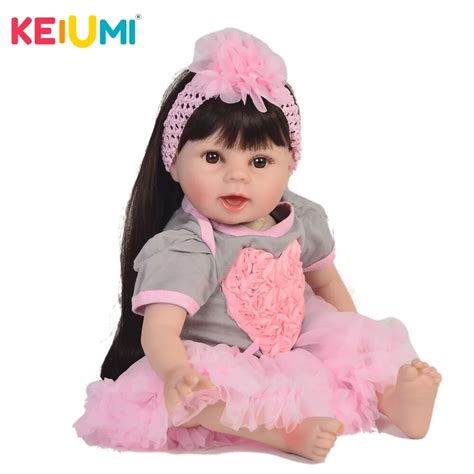 Keiumi 22 Inch Reborn Baby Doll Cloth Body Realistic Princess Girl Baby