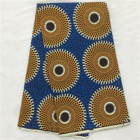 Blue African Wax Cloth Java Wax Print Fabric High Quality 100 Cotton Nigerian Ankara Fabrics