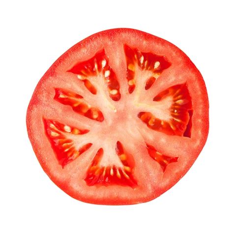 Tomato Slice Isolated On White Stock Photo By ©spaxiax 256029688
