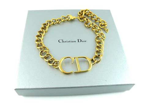 Christian Dior Gold Cd Monogram Necklace At 1stdibs Christian Dior