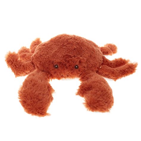 China Factory 25cm Furry Soft Brown Stuffed Sea Animal Plush Crab Toy