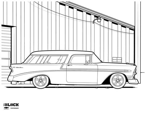 Cure Your Car Show Blues With This Chevy Nomad Coloring Page