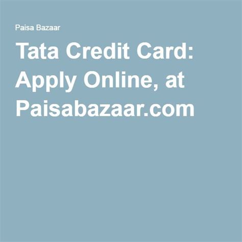 Compare standard chartered credit card offers and apply online. Tata Credit Card: Apply Online, at Paisabazaar.com ...