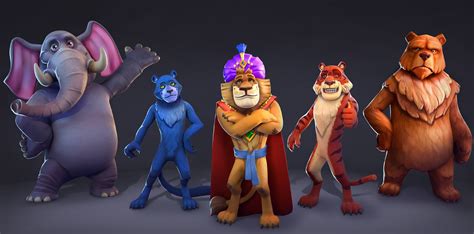 Jungle Squad Characters Design 3d Modeling And Rendering