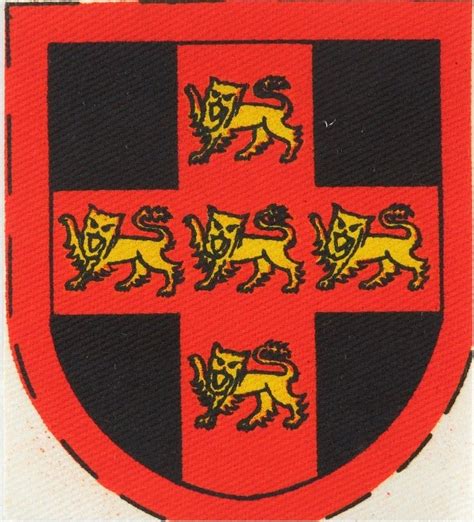 Northern Command 5 Lions On Red Cross On Black Military Formation Ar Red Cross Badge Lions