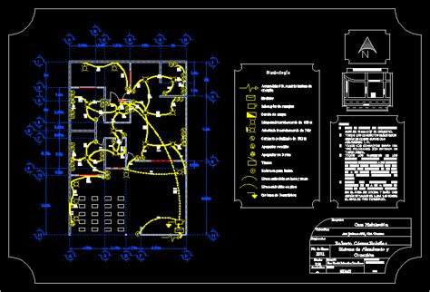 Plano Electrical Installation Of A House Dwg Block For Autocad My XXX