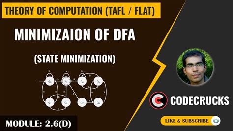 032 Example Of Minimization Of Dfa State Minimization Toc By