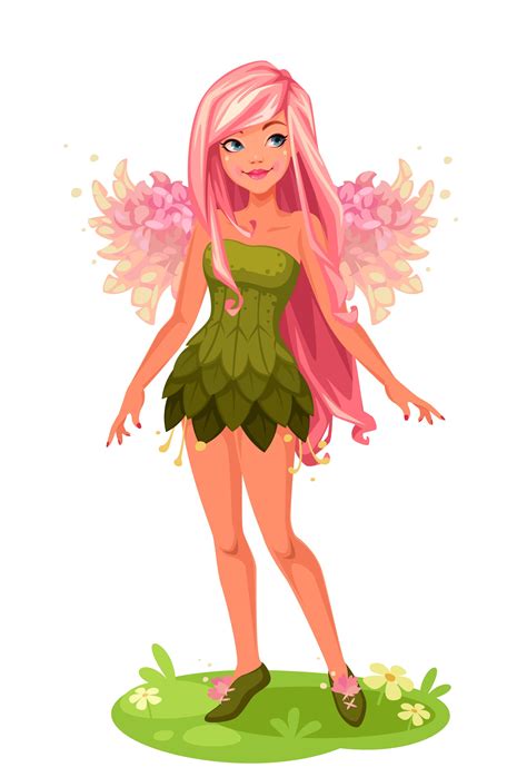 Pink Wings Fairy Standing 587572 Download Free Vectors