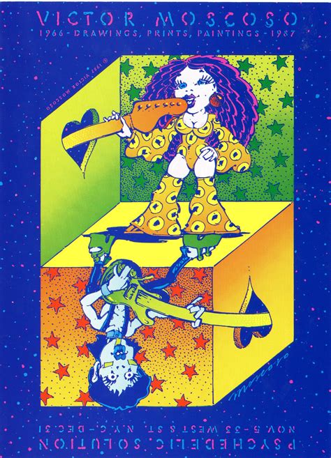 victor moscoso sex rock and roll and optical illusion card psychedelic solution 1987