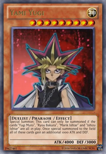 Yu Gi Oh Orica Card Yami Yugi By Sailoromicron On Deviantart