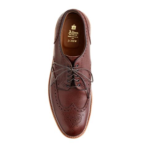 Jcrew Pebbled Shortwing Bluchers In Brown For Men Lyst