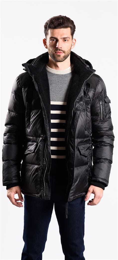 Black Winter Jacket Outerwear E Shop Uk