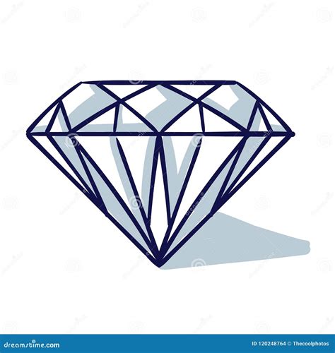 Diamond Cartoon Vector And Illustration Stock Vector Illustration