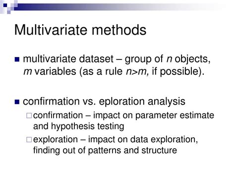 PPT Multivariate Statistical Methods PowerPoint Presentation Free Download ID