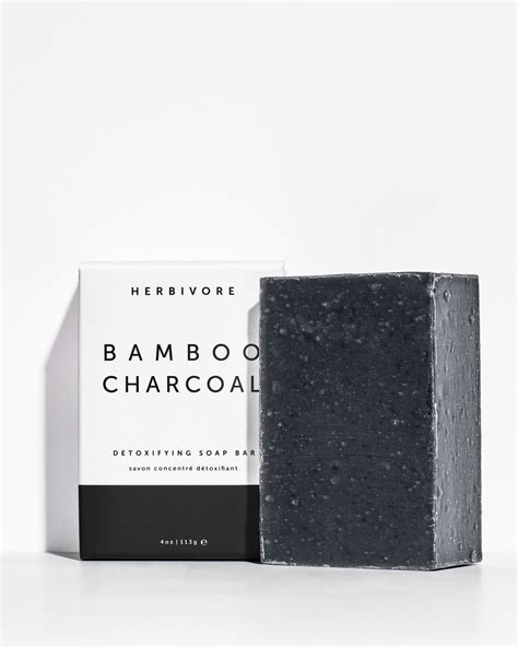Bamboo Charcoal Cleansing Bar Soap Herbivore Botanicals Charcoal Bar