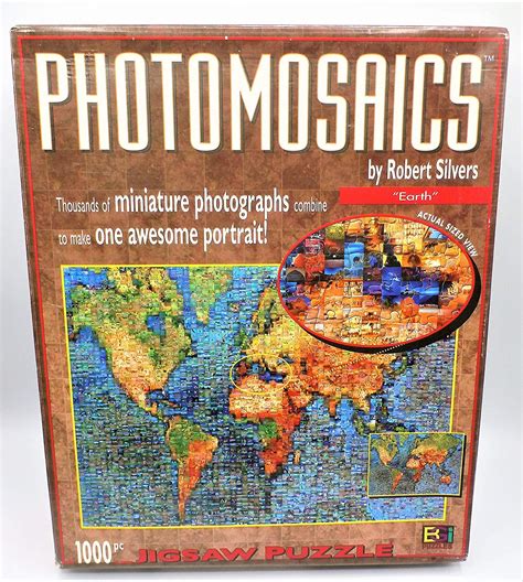 Amazon Com Robert Silvers Photomosaics Piece Jigsaw Puzzle Earth Toys Games