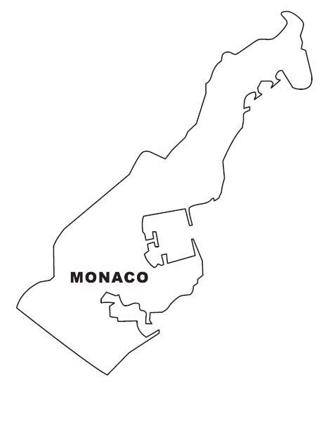 Coloring Map Of Monaco Color Area