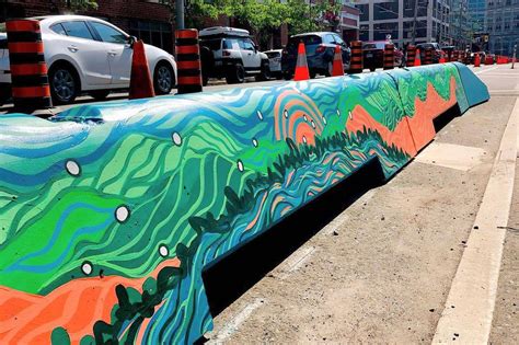 Toronto Bike Lane Has Just Been Totally Transformed By Colourful Street Art