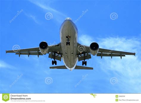 Airliner On Landing Approach Stock Photo Image Of Jetliner