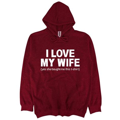 Mens Winter Pullover Hoodies I Love My Wife Funny Printed Mens Hoody