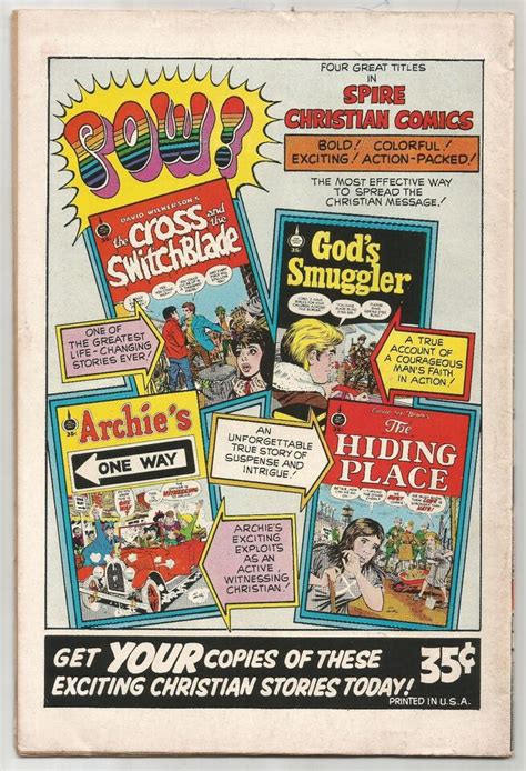Archies One Way Spire Christian Comics 1973 Bronze Age Comic Book Ebay