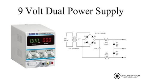9v Dual Power Supply Using Zener Diodes