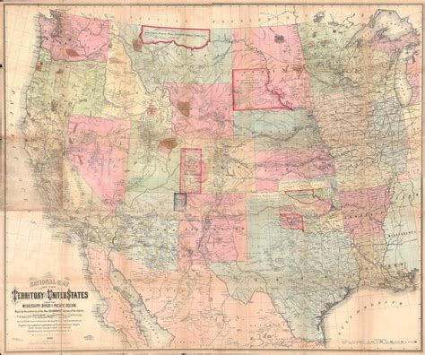Old Map Of The Western United States 1867 Fine Reproduction Etsy