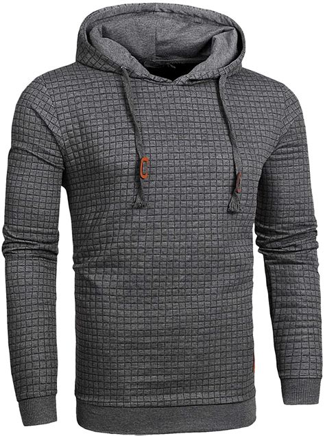 Mens Pullover Hoodie Long Sleeve Hooded Sweatshirt Casual Hoodies