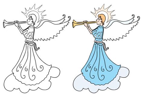 Cartoon Of Angels Playing Trumpets Illustrations Royalty Free Vector
