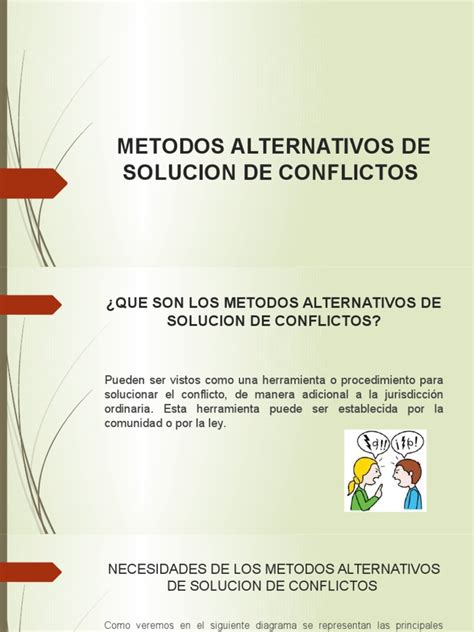 Metodos Alternativos De Solucion De Conflictos Mediación Conflicto