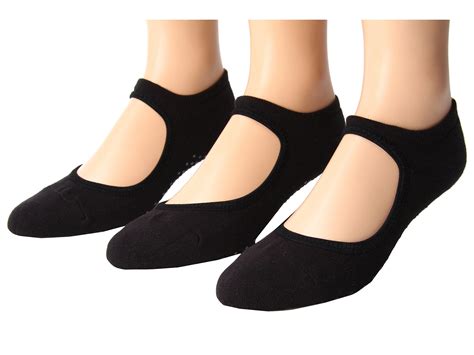 Lucy Ballet Grip Sock 3 Pair Pack Lucy Black Shipped Free At Zappos