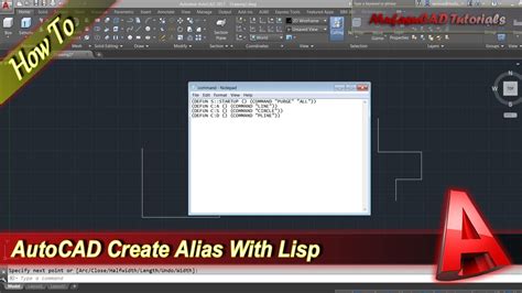 Autocad Tutorial How To Create Your Own Alias Command With Lisp Youtube