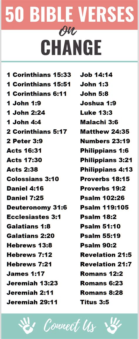 50 Comforting Bible Scriptures On Change Connectus