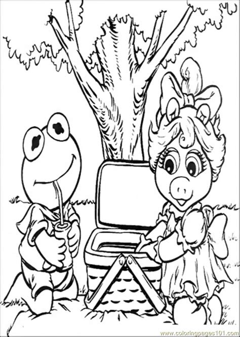Fishing coloring pages for kids. Riend Go Picnic Coloring Page Coloring Page - Free Sesame ...