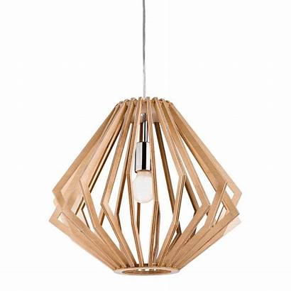 Pendant Ceiling Wood Single Natural Finish Wooden