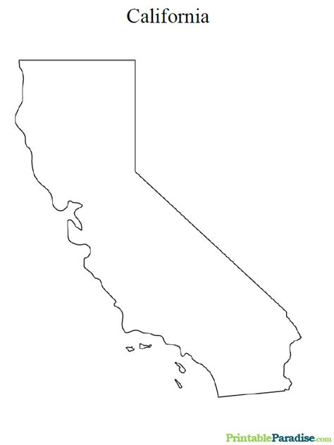 Printable State Map Of California
