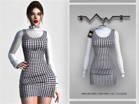Pinafore Dress Bd382 By Busra Tr From Tsr • Sims 4 Downloads