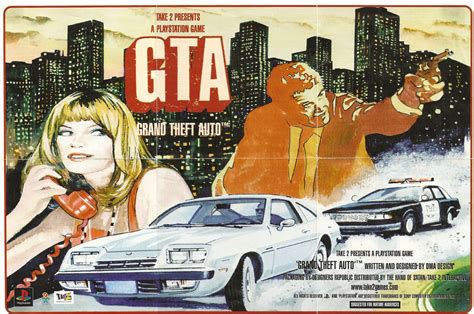 Original Poster For Grand Theft Auto 1 Rgta
