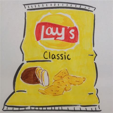 Lay S Classic Chips Drawing By Dhalie Fortin Drawing Bag 500 Drawing