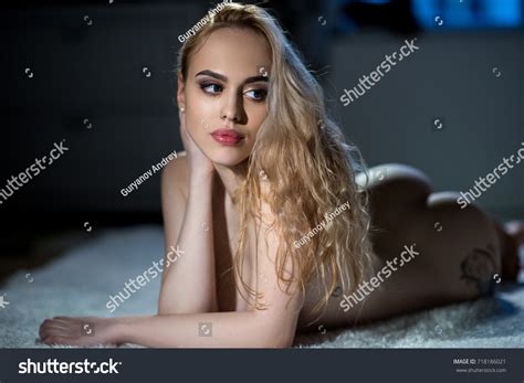 Nude Sexy Blonde Long Locks Her Stock Photo 718186021 Shutterstock