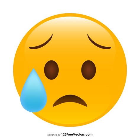 Disappointed But Relieved Face Emoji Clipart Emoji Clipart Emoji
