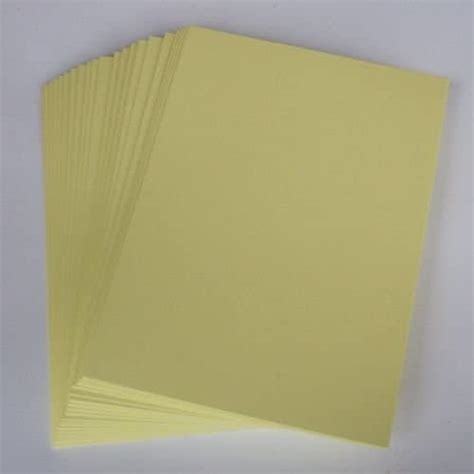 A4 Lemon Card Stock X 10 Sheets 240gsm 297mm X 210mm Stella Crafts