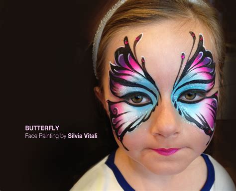 Butterfly Face Painting By Silvia Vitali Face Painting Designs Girl