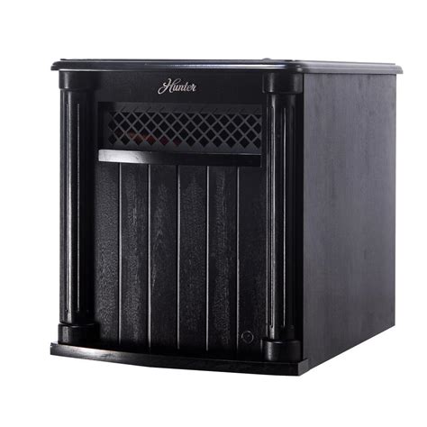 This 32,000 btu infrared cabinet heater is the perfect solution for outdoor patios as well as various outdoor events. Hunter 1500-Watt 6-Quartz Element Infrared Electric Wood ...