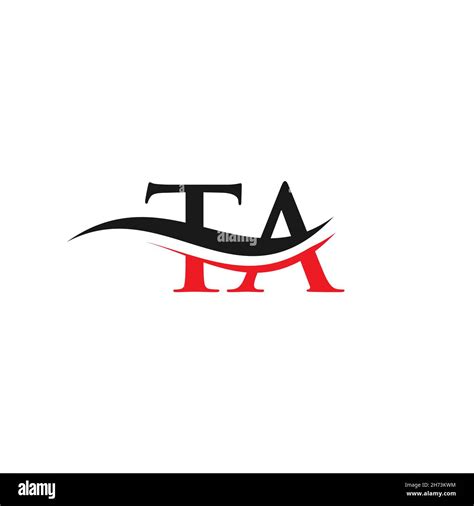 Ta Logo Design Premium Letter Ta Logo Design With Water Wave Concept