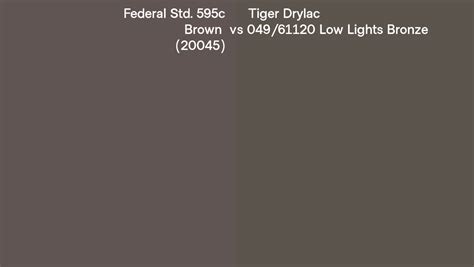 Federal Std C Brown Vs Tiger Drylac Low Lights