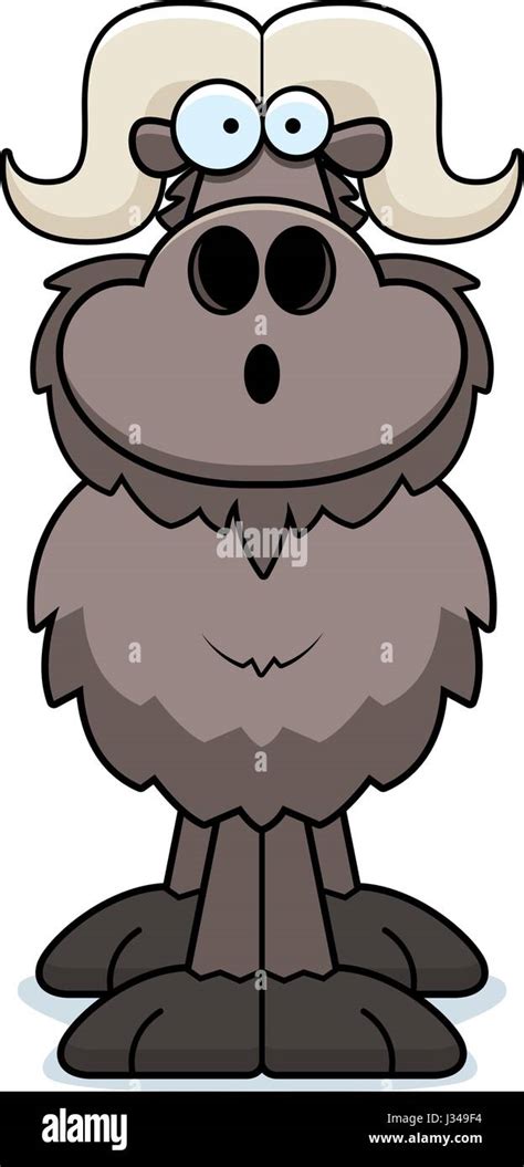 A Cartoon Illustration Of An Ox Looking Surprised Stock Vector Image