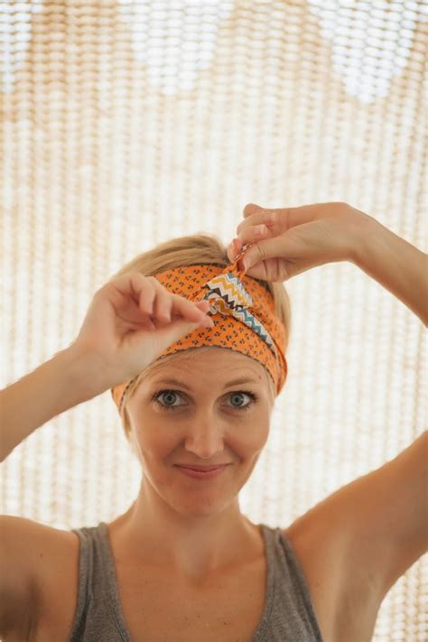 How To Tie A Boho Bohemian Head Wrap Band Turban Style Hair Wrap Scarf