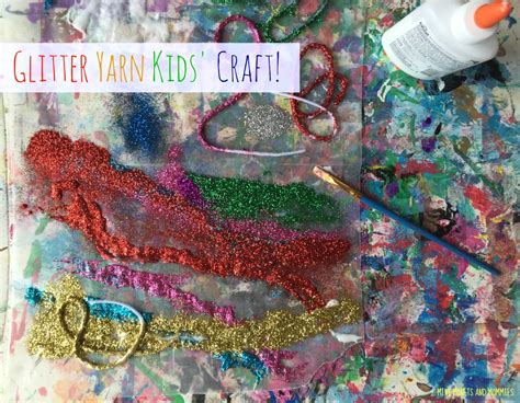 Mini Monets And Mommies Kid Made Art Material Glitter Glue Yarn