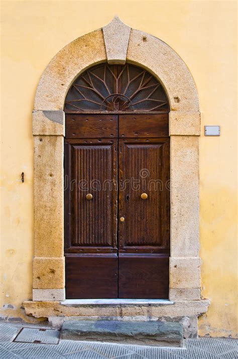 Ancient Wooden Door Of Historic Building Stock Photo Image Of Lock